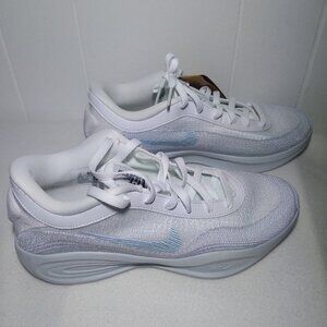 Nike Men's Sz 10 G.T. Hustle Academy White/Glacier Blue FJ7791-101  Sneakers NEW